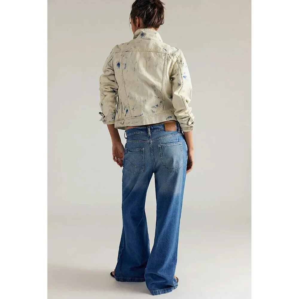 We The Free The Stride Jean Wide Leg Blue 31 NWT